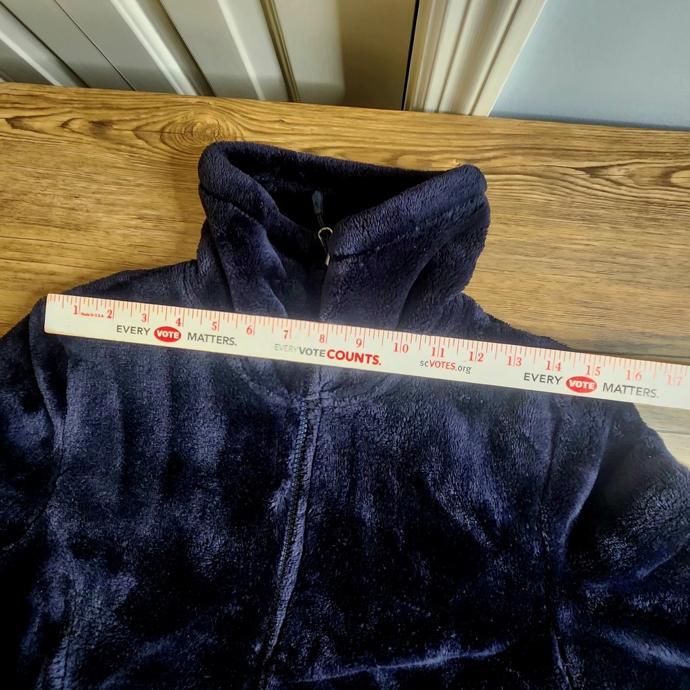 32 Degree Heat Women's Plush Faux Fur Full Zip Jacket, Navy Super Soft Sz Med - Picture 10 of 16